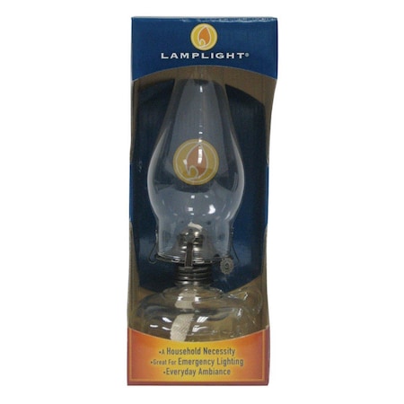 Lamplight 12 oz Farms Clean Burn Chamber Oil Lamp, Clear LA9176